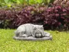  Product image 2 of the product “Spike -Small bulldog lying on Base, 38cm L | cast stone ”